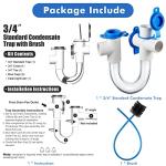 Gulfmew 3/4 Inch Condensate Trap with Brush