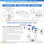 Gulfmew 3/4 Inch Condensate Trap Kit with Float Switch