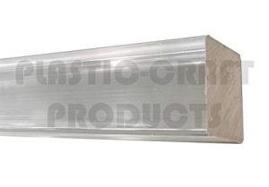 Clear Acrylic Square Rod, 1.25" x 24