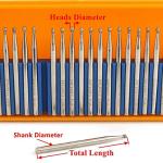 JINGLING 1mm Diamond Grinding Bits - 30 Pack