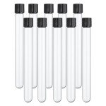 15ml Glass Test Tubes with Plastic Caps - 10 Pack