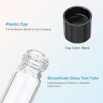 15ml Glass Test Tubes with Plastic Caps - 10 Pack