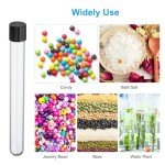 15ml Glass Test Tubes with Plastic Caps - 10 Pack