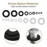 420 Pcs Black/White Nylon Flat Washers Kit