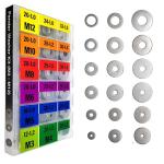 Stainless Steel Fender Washers Assortment Set (280pcs)