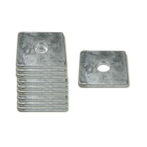 Heavy Duty Galvanized Steel Square Washers (5/8"x3")