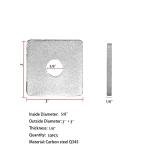 Heavy Duty Galvanized Steel Square Washers (5/8"x3")