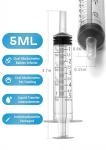 10-Pack 5ml Luer Slip Tip Syringes Without Needle
