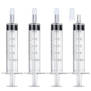 12-Pack 5ml Syringes with Caps - No Needles