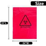 Disposable Biohazard Waste Bags - 20 Gallon Capacity