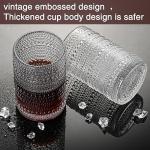 Set of 6 Thick Base Hobnail Glasses, 15 oz