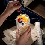 Set of 6 Thick Base Hobnail Glasses, 15 oz