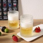 Set of 6 Thick Base Hobnail Glasses, 15 oz