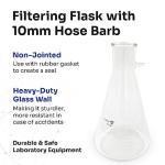 Heavy Duty 4000mL Filtering Flask with Hose Barb