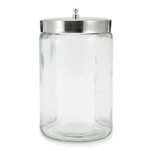 McKesson Glass Jar with Stainless Steel Lid, 4.25"x7