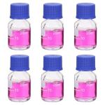 6 Pack 25ml Borosilicate Glass Storage Bottles