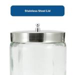 McKesson Glass Jar with Stainless Steel Lid, 4.25"x7