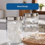 McKesson Glass Jar with Stainless Steel Lid, 4.25"x7