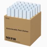 500 Packs Autoclavable Sterile Plastic Petri Dishes