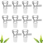 10-Pack Small Glass Funnels with Handle