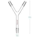 Stonylab 8mm Borosilicate Glass Y-Connector Adapter