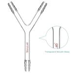 Stonylab 8mm Borosilicate Glass Y-Connector Adapter