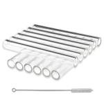 12-Pack 4-Inch Borosilicate Glass Tubes with Brush