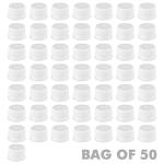 28mm Plastic Screw Caps for PET Bottles - 50 Pack