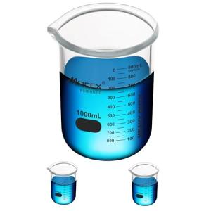 Maccx 34oz Borosilicate Glass Beaker Set - 2 Pack