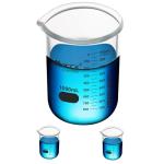 Maccx 34oz Borosilicate Glass Beaker Set - 2 Pack