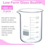 1000ml Borosilicate Glass Beakers - Set of 3