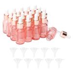 20-Pack 15ml Glass Dropper Bottles with Funnels
