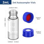 2ML Borosilicate Glass Autosampler Vials - 100 Pcs
