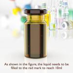 200 Pack 10ml Amber Glass Lab Vials