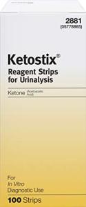 Ketostix Urinalysis Ketone Test Strips, 100-Count