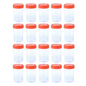 20Pcs 60ML Sterile Specimen Cups with Lids