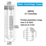 ONiLAB 50mL Conical Centrifuge Tubes - 75 Pack