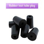 6pcs Rubber Laboratory Stoppers, 13mm-17mm, Black
