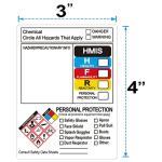 Chemical Safety Data Labels - 250 Pack, 4x3 Inch