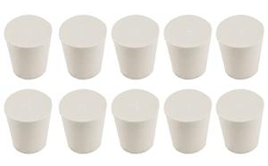 Zorfeter 10-Pack Tapered White Rubber Stoppers
