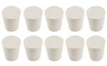 Zorfeter 10-Pack Tapered White Rubber Stoppers