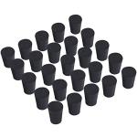 25 Pack Black Solid Rubber Stoppers - Size #2
