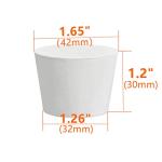 8# White Rubber Stopper - Set of 4