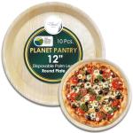 Eco-Friendly 12" Palm Leaf Serving Trays (10 pcs)