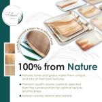 Eco-Friendly 12" Palm Leaf Serving Trays (10 pcs)