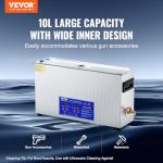 VEVOR 10L Ultrasonic Gun Cleaner with Timer & Heater