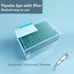 VISOSCI 20uL Sterile Filter Pipette Tips (96 Pack)