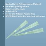 VISOSCI 20uL Sterile Filter Pipette Tips (96 Pack)