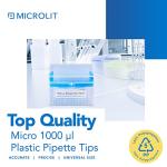 Microlit Low-Retention Hydrophobic Pipette Tips, 1000 µl