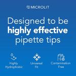 Microlit Low-Retention Hydrophobic Pipette Tips, 1000 µl